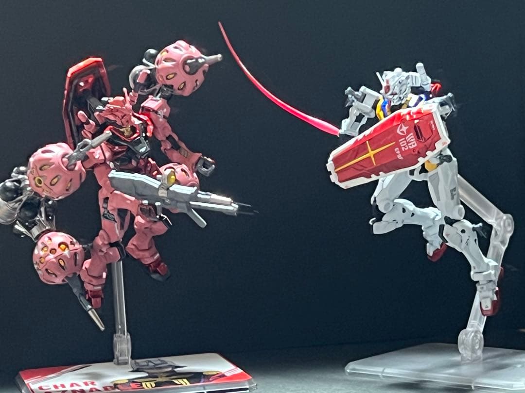 HG 1/144 赤いガンダム　白いガンダム　塗装完成品2機セット