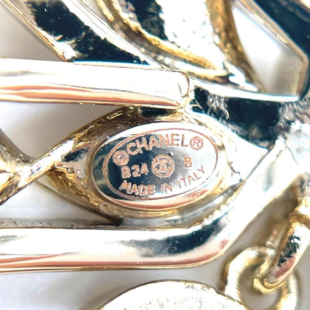 ✨️新品級✨️ シャネル ココマーク リボン ラインストーン ブローチ ゴールド