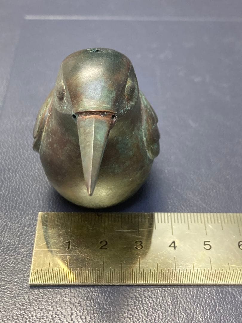 銅器　現代工芸　表勝一作　鳥　かわせみ