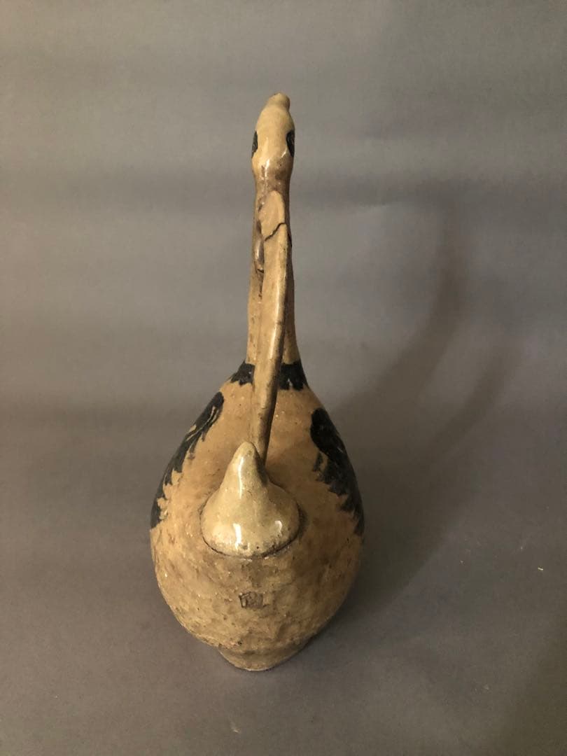 アンティーク　陶器　鳥の水差し　骨董