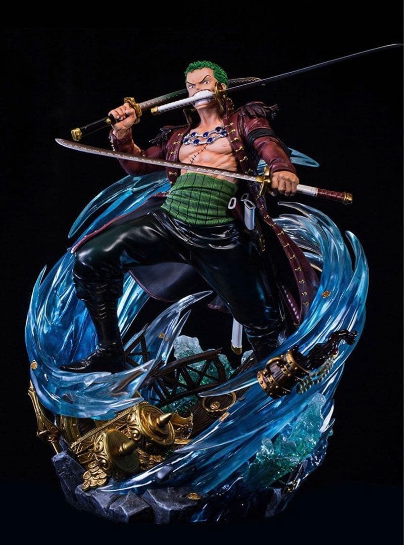 ワンピース　ログコレクション　大型スタチュー　ユニークアート　ゾロ　フィギュア