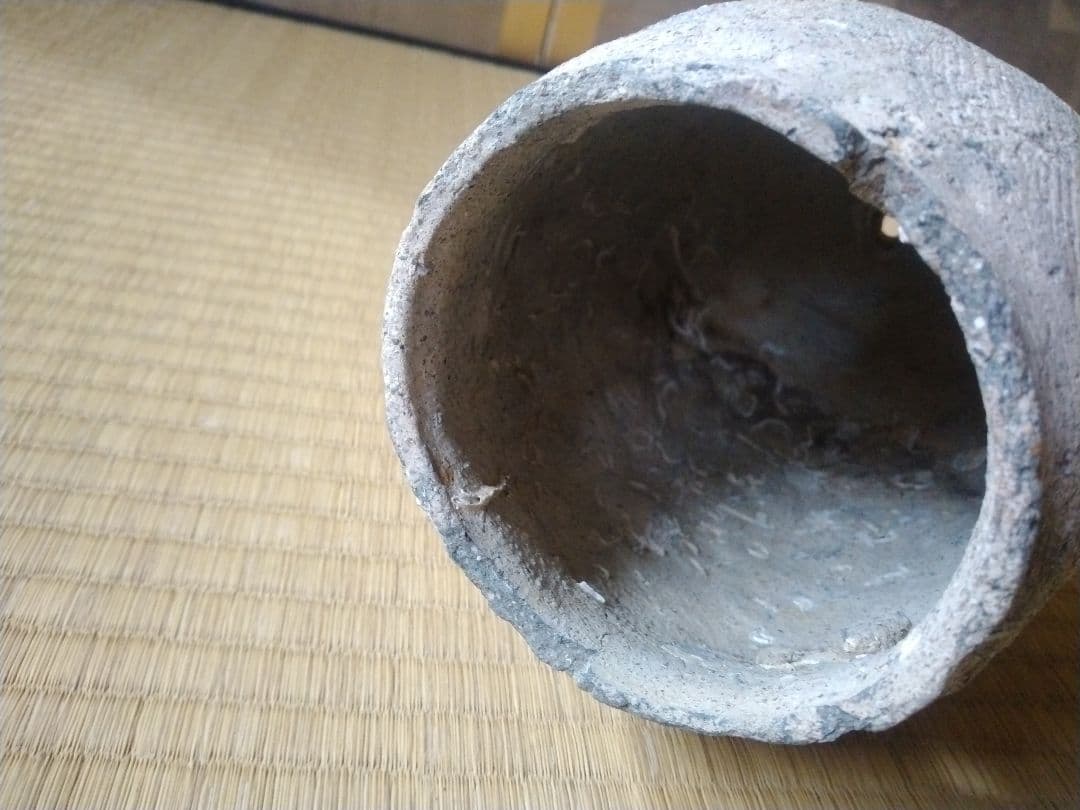 中世頃　櫛目蛸壺　骨董　古美術　茶道具　土器　壺　須恵器　古代　花器　茶道　華道