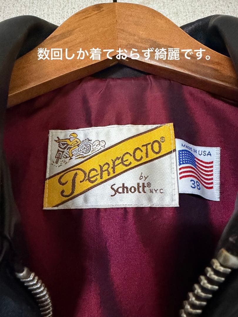 schott×united arrowsレザーシングルライダース 38