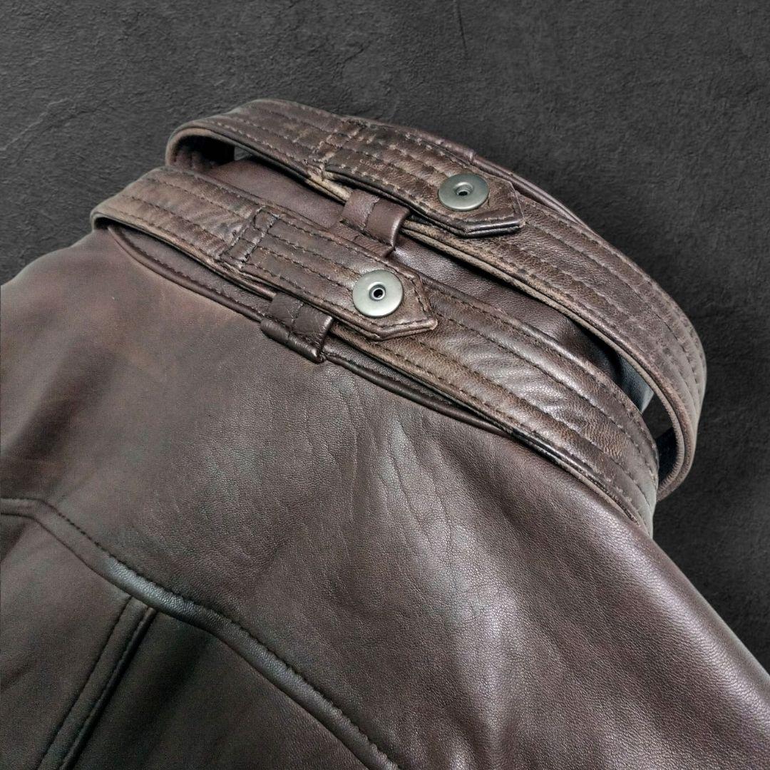 00s archive ラムレザー ファー　ジャケット ライダース 2way