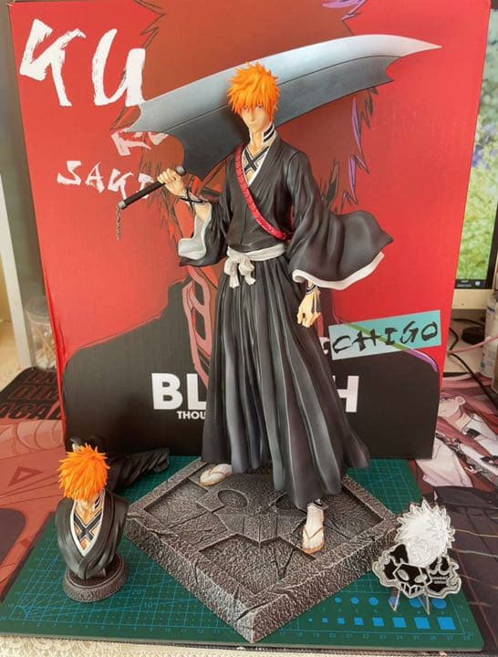 BLEACH 黒衣少年図 黒崎一護 ガレージキット ガレキ スタチュー①④