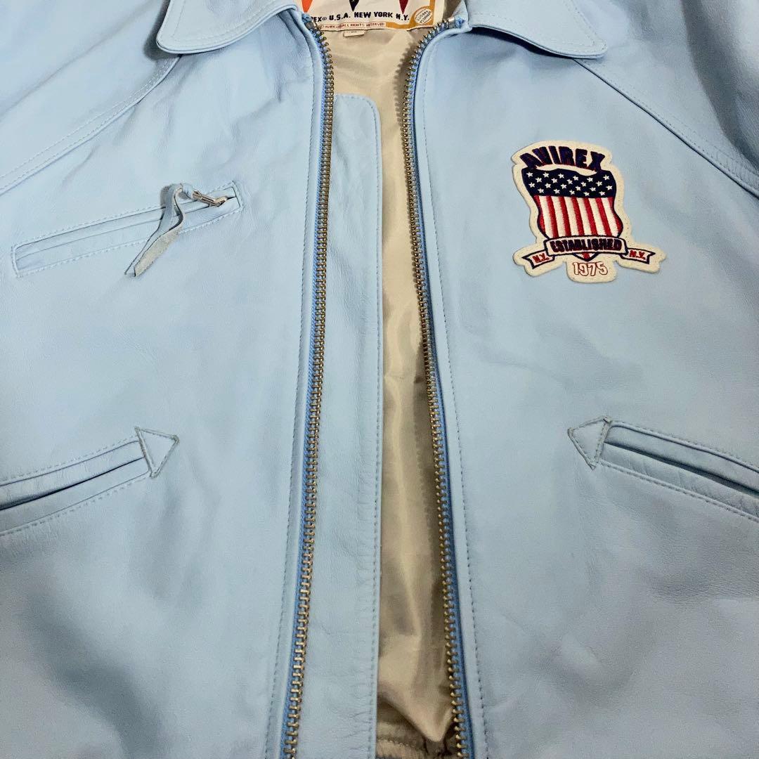 【Kaneee KEIJU着用】AVIREX レザージャケット 羊革 ラッパー.