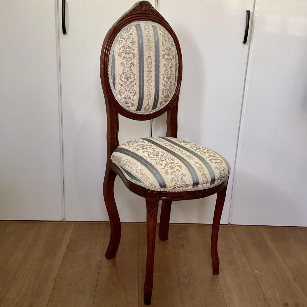 イタリア アンティーク ドールチェア ダイニングチェア 椅子 ロココ 姫系