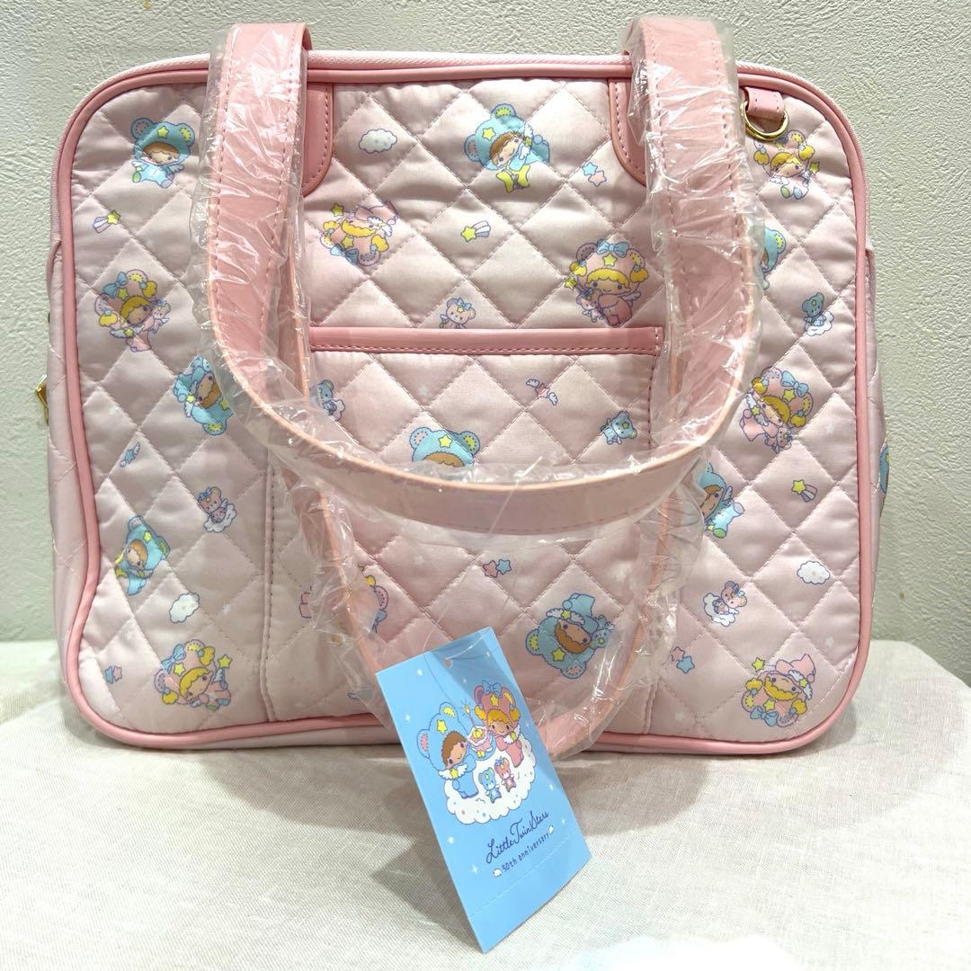 リトルツインスターズ 50周年 キルティングボストン キキララ ピンク 完売