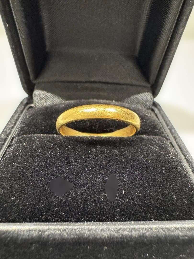 K18・甲丸リング 16号 18金 #16 重さ約2.8g 幅約2.9㎜