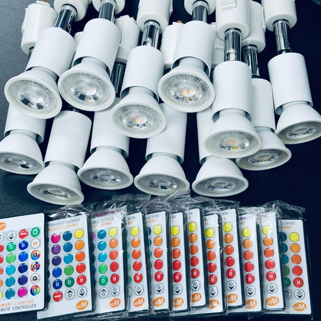 12個セット リモコン付き ダクトレール スポットライト 調光調色 40W