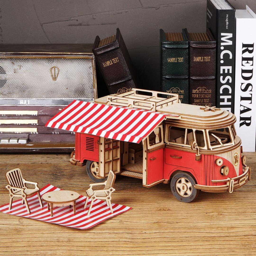 3D木製ワゴン組み立てキット　3D木製パズル