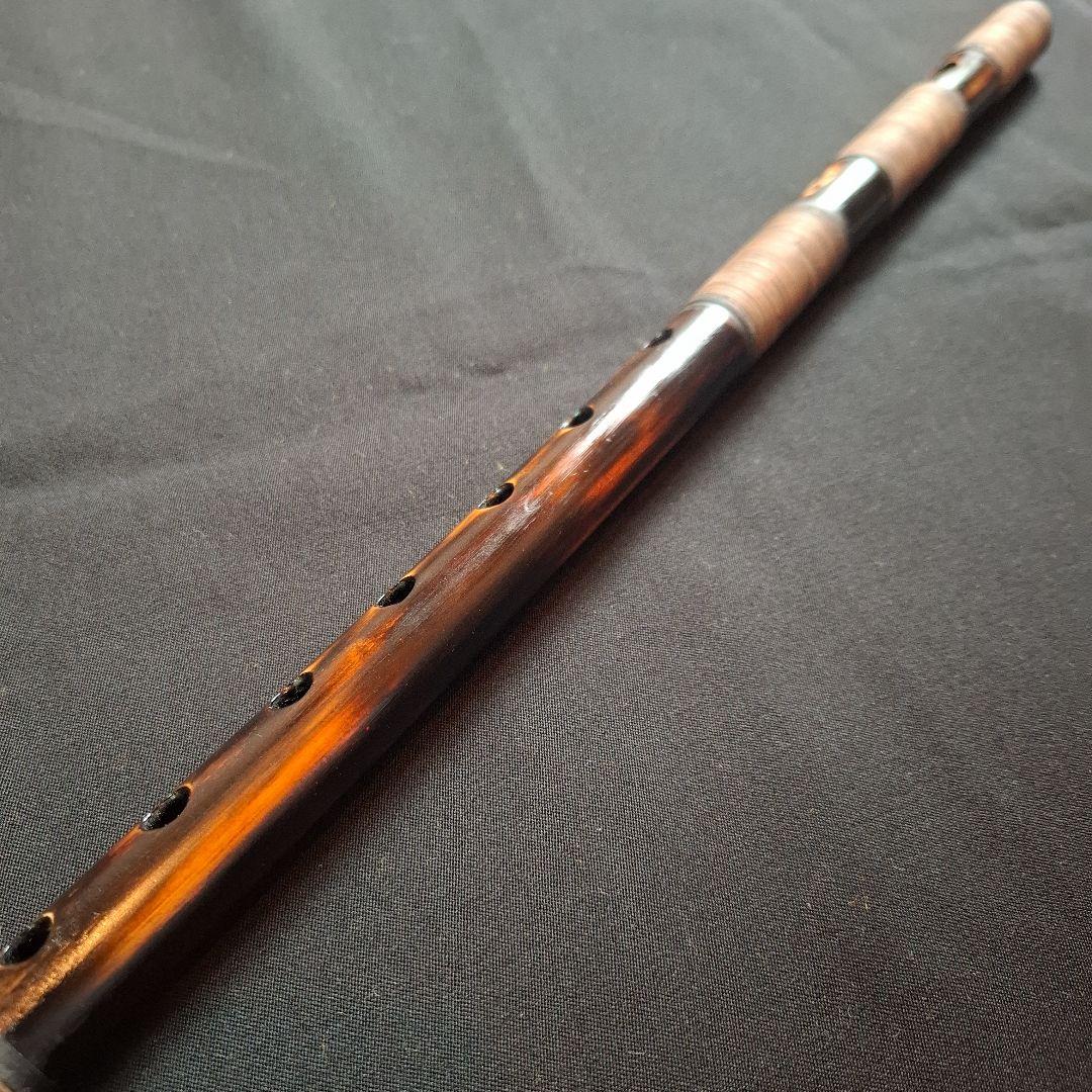 篠笛　古典調　3本調子　7穴　天地胴藤巻き　超鐵仕様