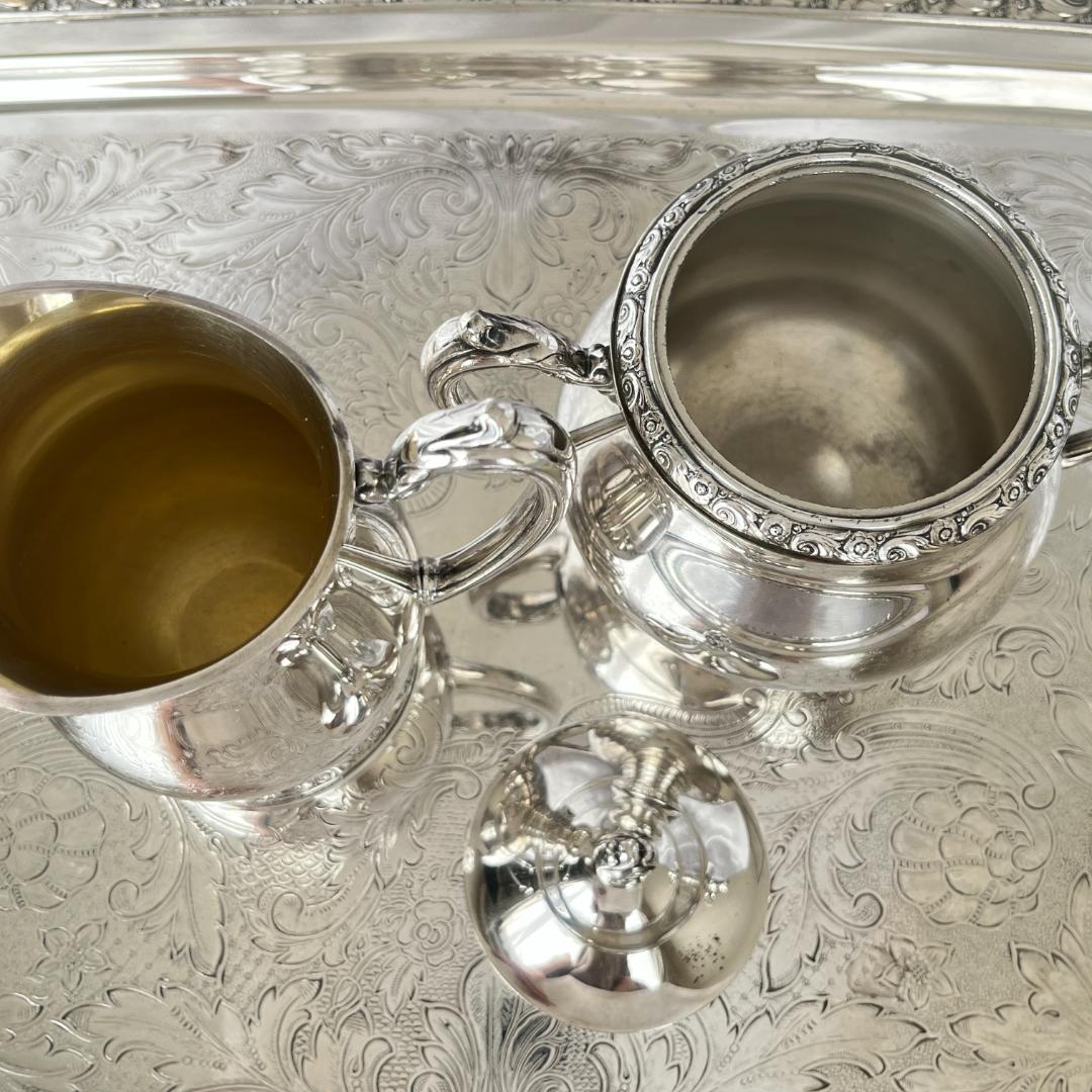 【Queen Bess 】ティーサービス 5点 ティー/コーヒーポット トレー