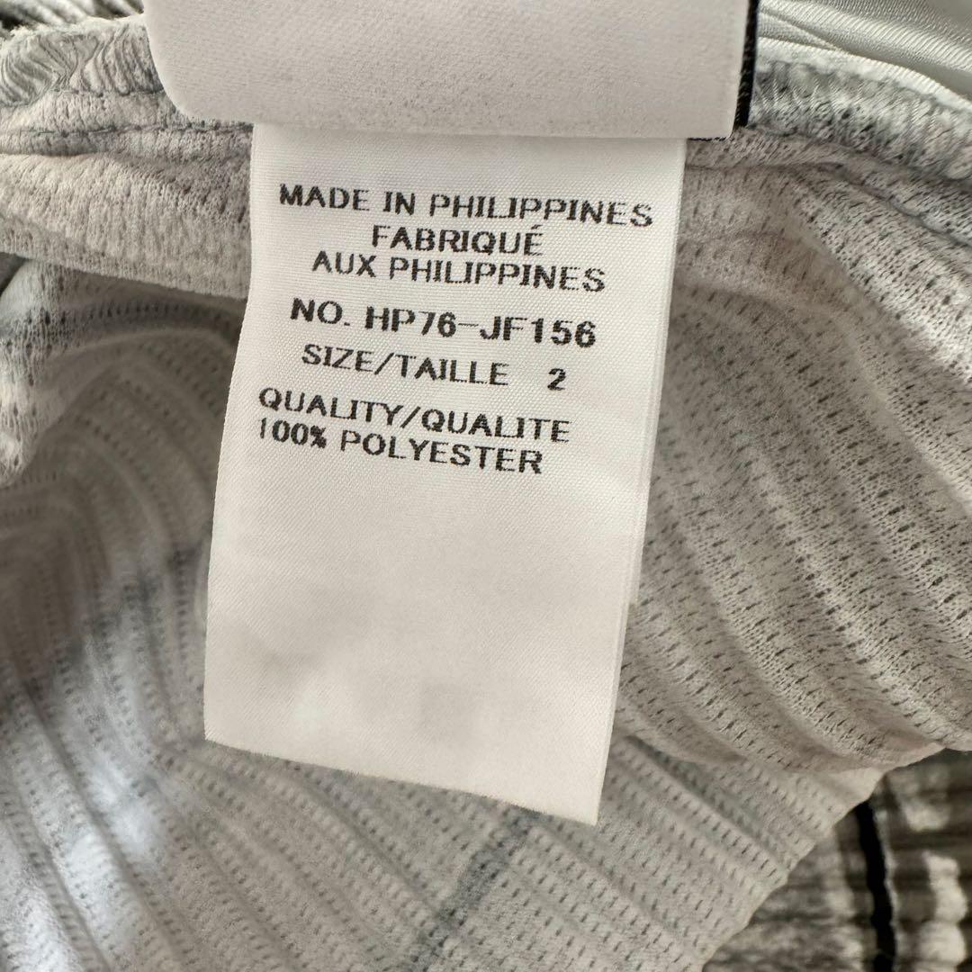 極美品✨HOMME PLISSE 総柄　プリーツ　サルエルパンツ　グレー