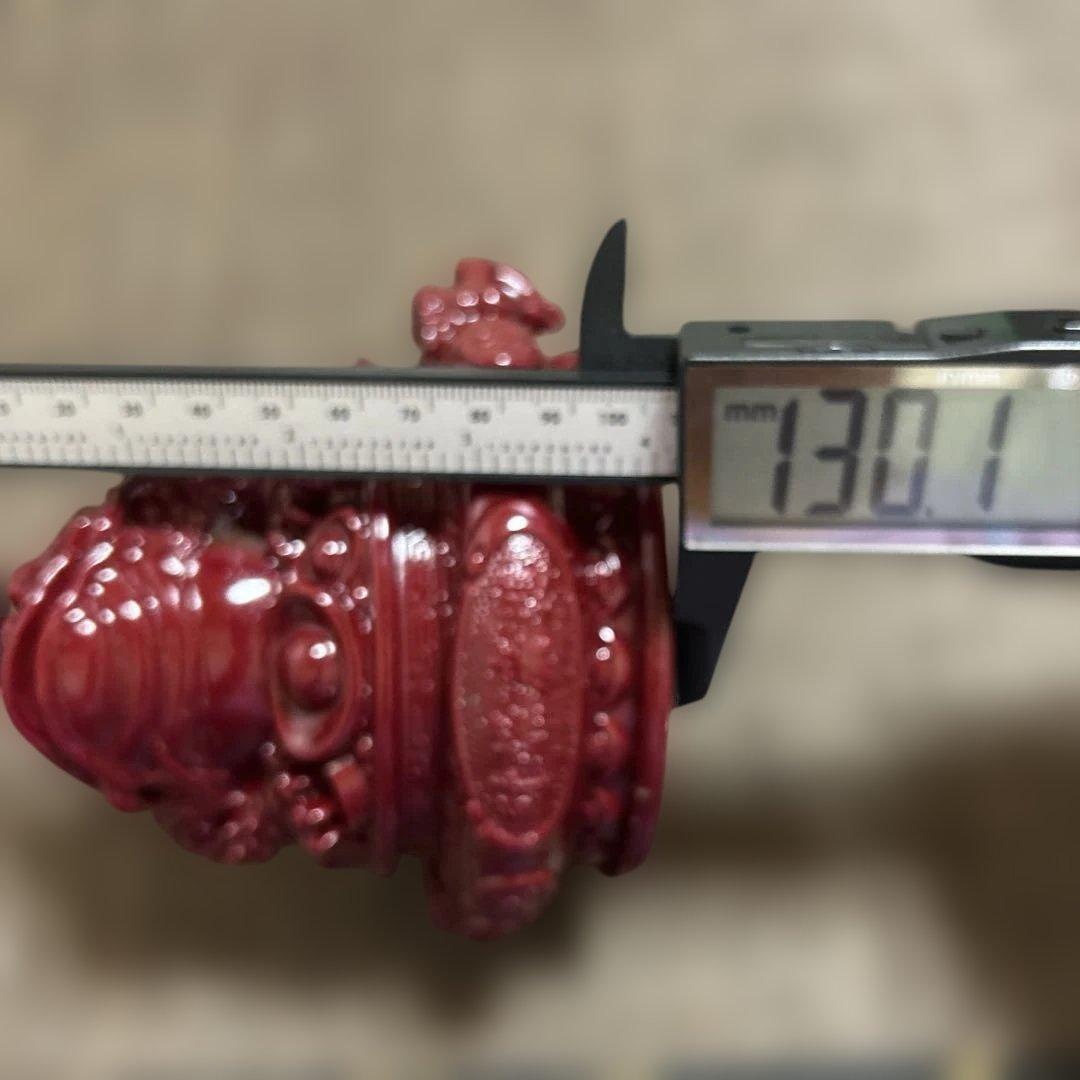 高純度 辰砂 シナバー 招財三足金蟾 風水 置物