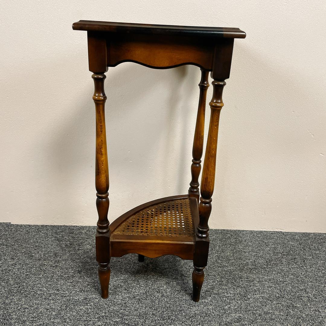 カリモク コロニアル コーナーラック アンティーク ビンテージ ラック ろくろ脚