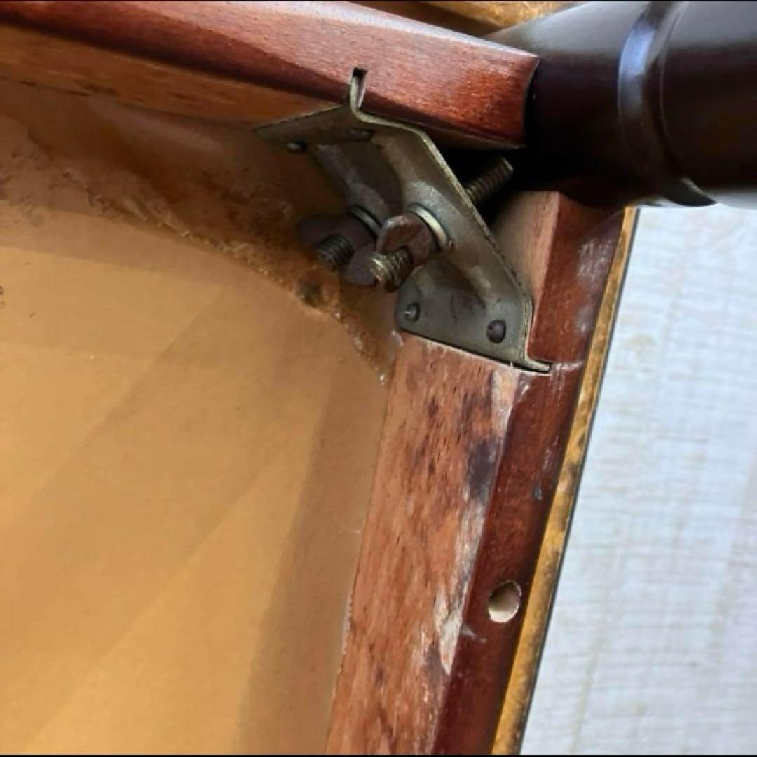 昭和レトロ 飛騨家具 ヒダダイネット 木製ダイニングテーブル 木目セラミック天板