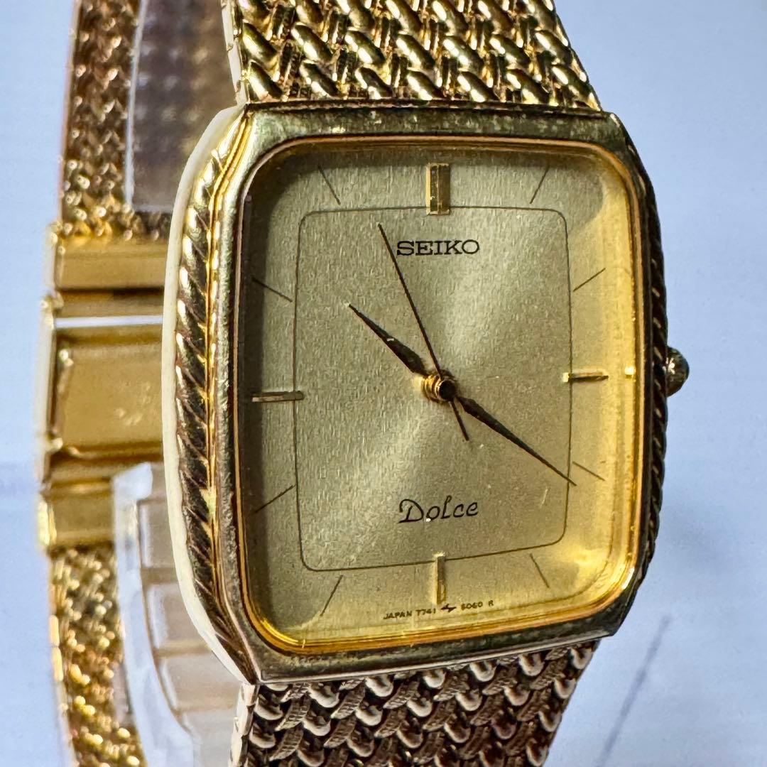 SEIKO メンズ レディース クォーツ ドルチェ ゴールド 7741-5060