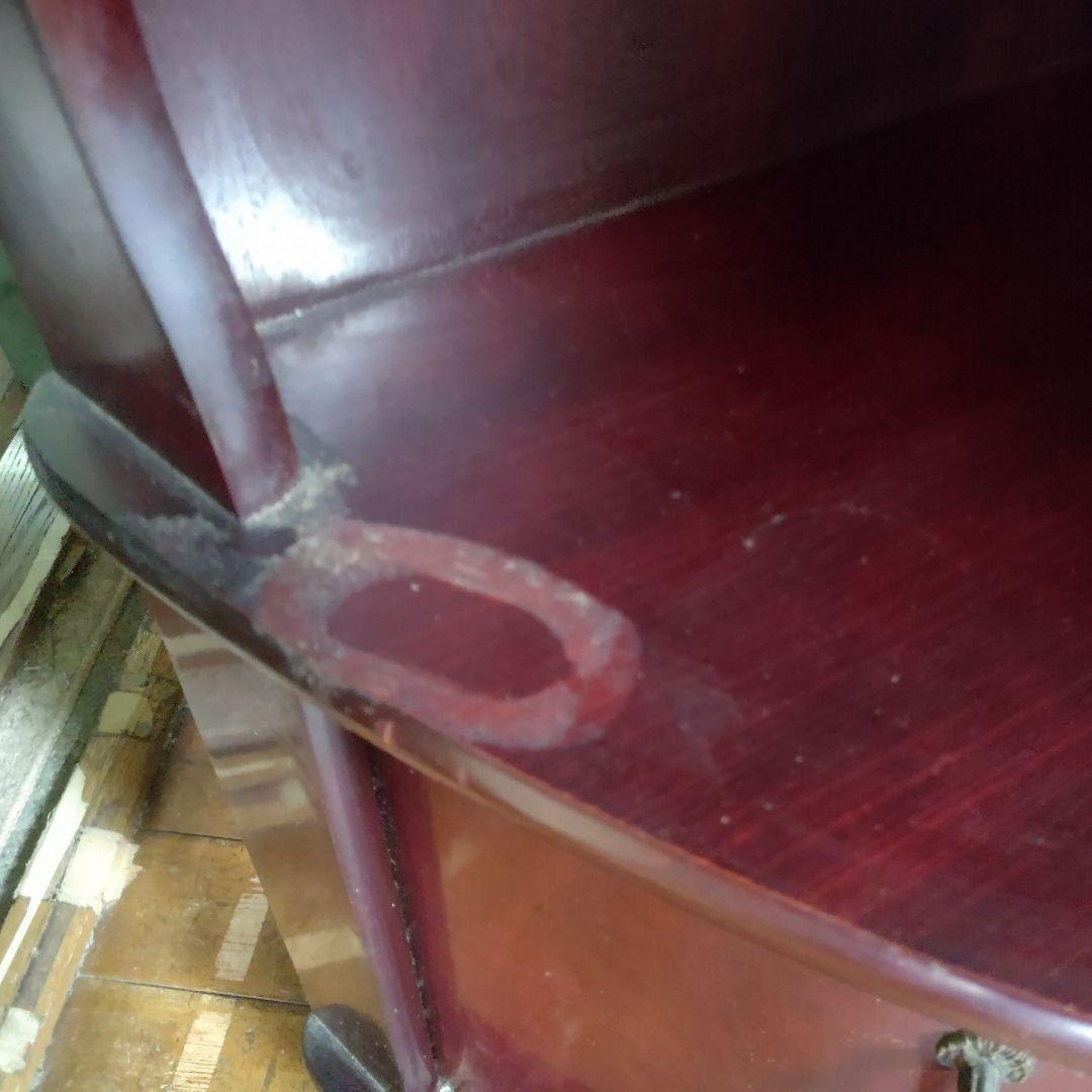 【お値下げ】木製コーナーキャビネット ダークレッド