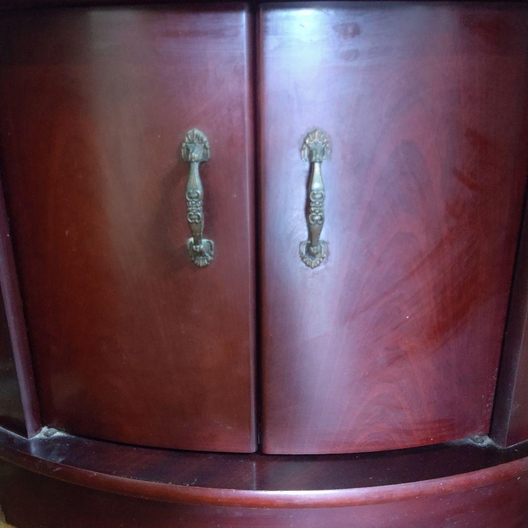 【お値下げ】木製コーナーキャビネット ダークレッド