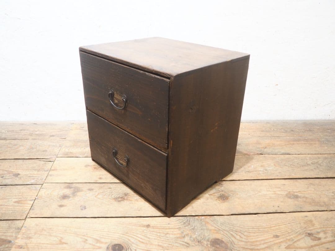 1256 杉の引き出し　収納棚　陳列台　ラック　小箪笥　レトロ　アンティーク