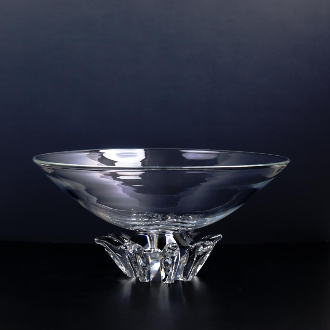 Steuben Galss ピオニー センターピースボウル 34cm 花生け