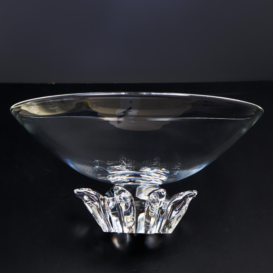 Steuben Galss ピオニー センターピースボウル 34cm 花生け