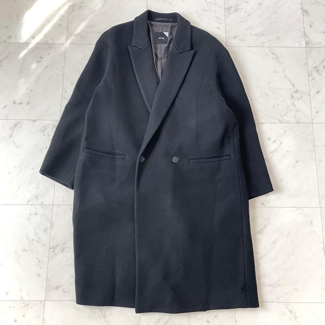 21AW✨エイトン SUPER140 BOUMOU メルトン チェスターコート