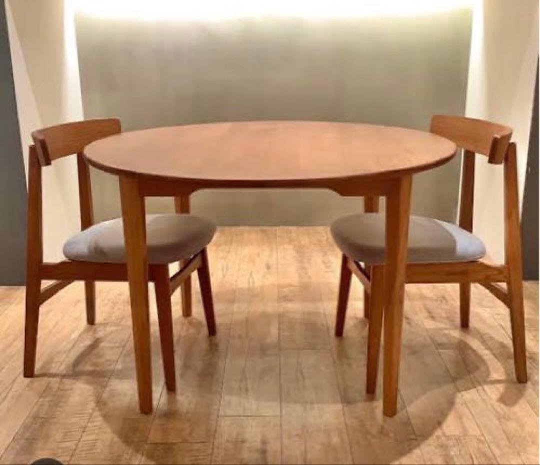 【限定値下げ】unico TOVE ラウンドダイニングテーブルφ1100