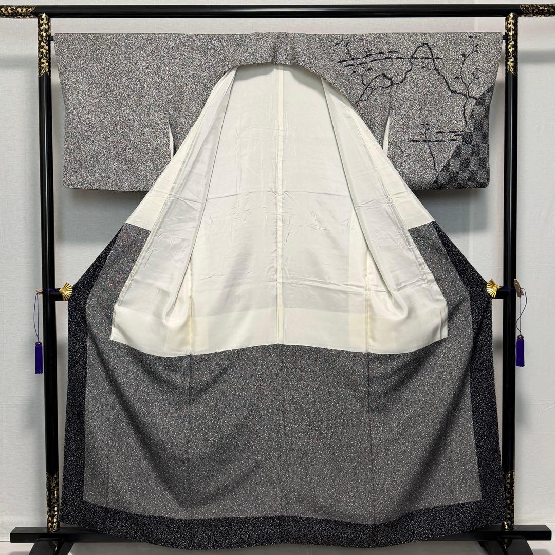 m-29＋D20 訪問着 川村久太郎 叩き染め 正絹 着物 袷 極美品