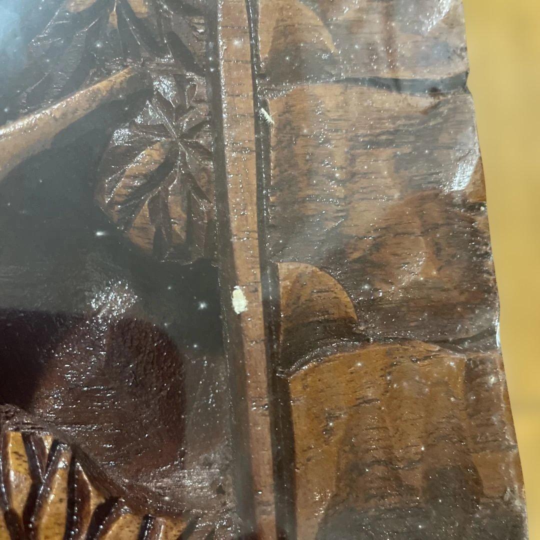 タイ　象　木彫り　壁掛け