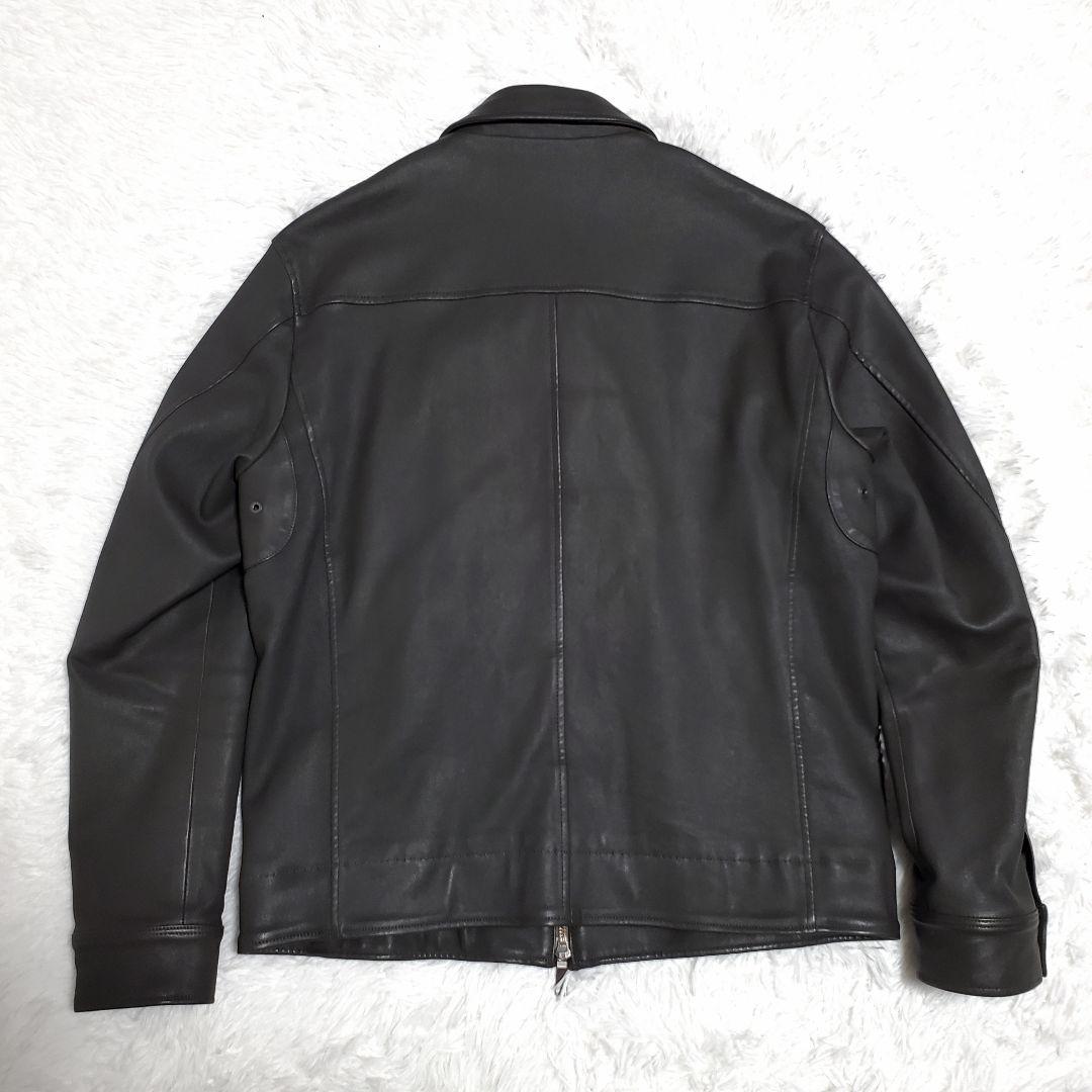 美品✨アクアスキュータム　ラムレザー　シングルライダース　グレー　たねちー様