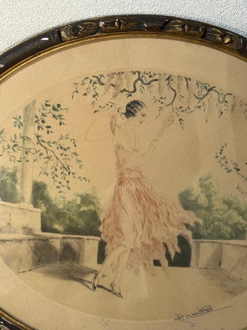 ルイ・イカール　Louis Icart エッチング　サイン入り1931　女性像