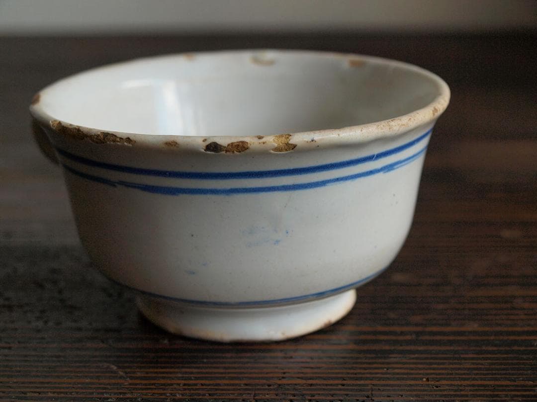 青ライン カップ マニセス 古陶 コーヒーカップ スペインデルフト/J643