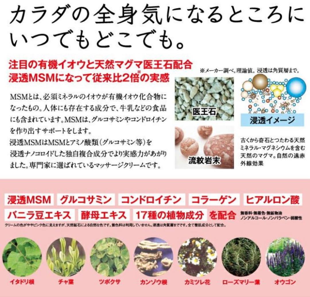 週末お値下げ！MSM配合 らくちんクリーム 温感マグマ 烈 100g 5本セット