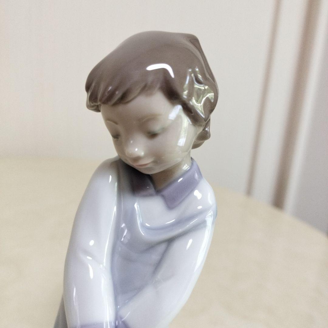 L LADRO リアドロ 子供とパンダの陶器フィギュア 約15cm