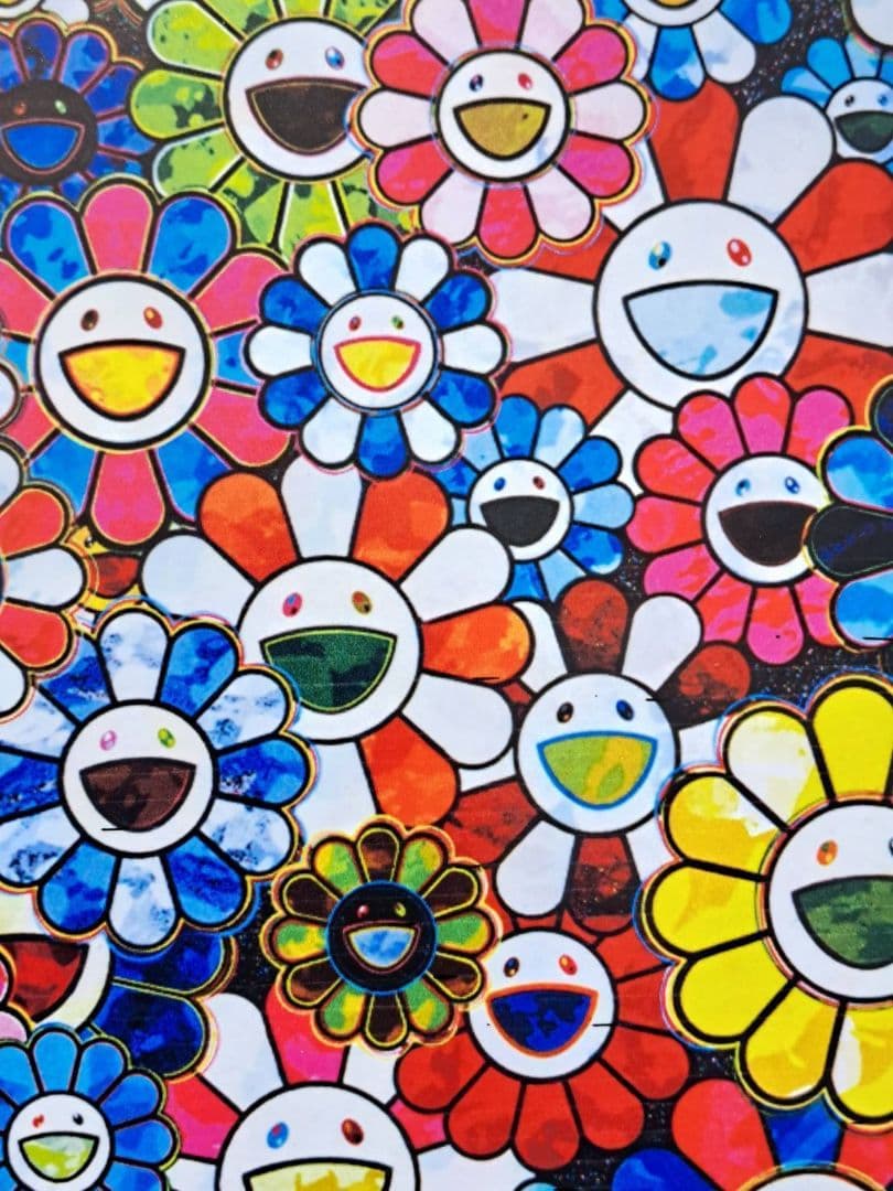 村上隆　花畑　2枚セット　ポスター　アート　人気画家　(草間彌生　奈良美智)