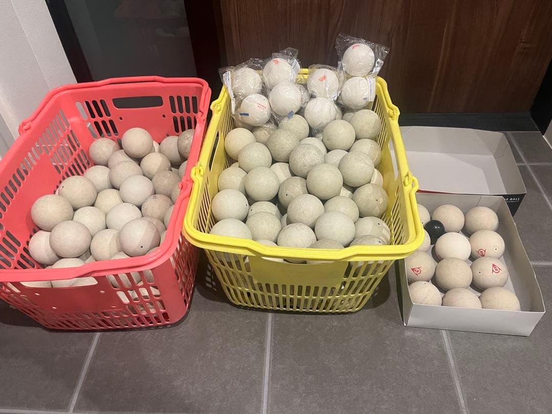 公認球　ソフトテニスボール180球　アカエム、ケンコーボール