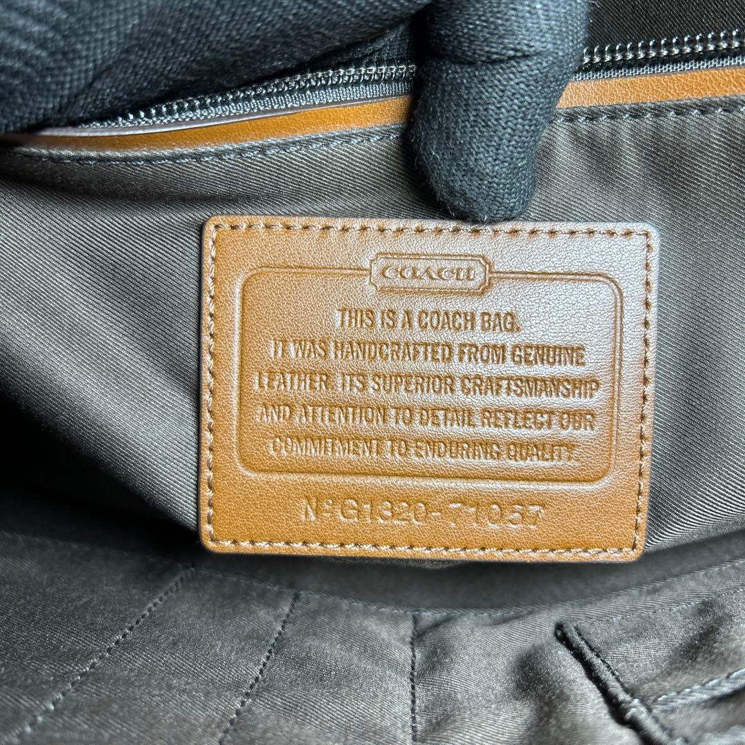 COACH ブラウン レザー ビジネスバッグ