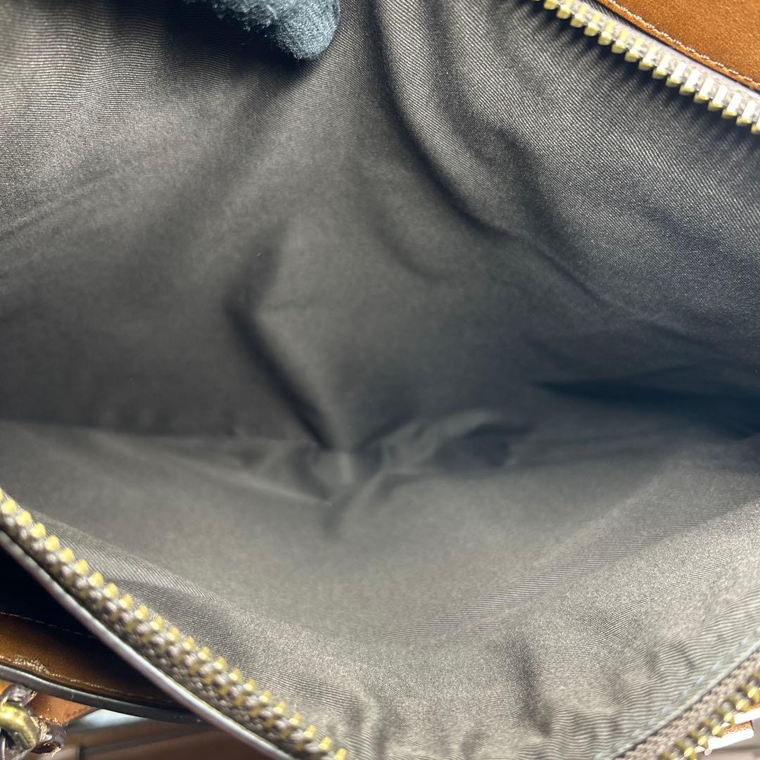 COACH ブラウン レザー ビジネスバッグ