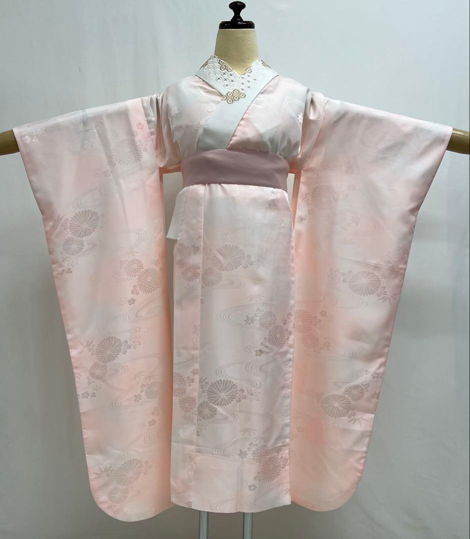 振り袖　フルセット　長襦袢付　金彩加工　刺繍入り　ガード加工　成人式　614