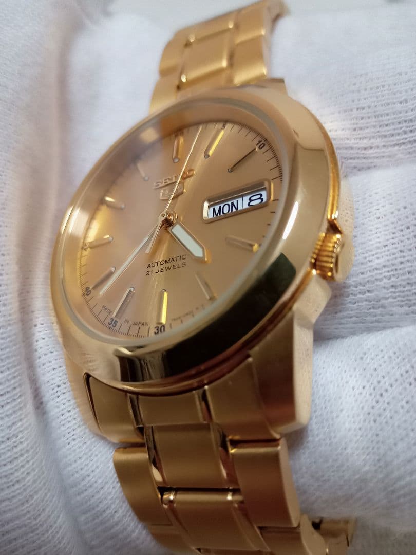 【けん】SEIKO　機械式自動巻　AUTOMATIC　フルゴールド　美品