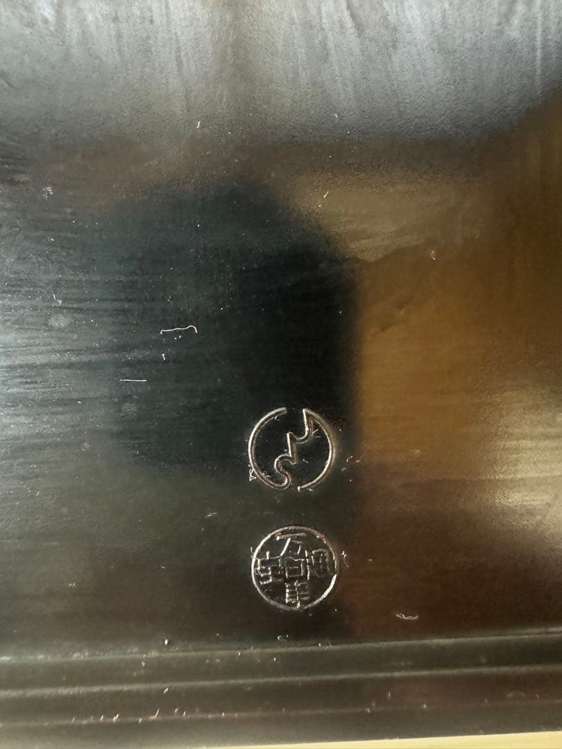 2546 越前塗　骨董　三段重箱 漆 漆器 泥朱 牡丹彫