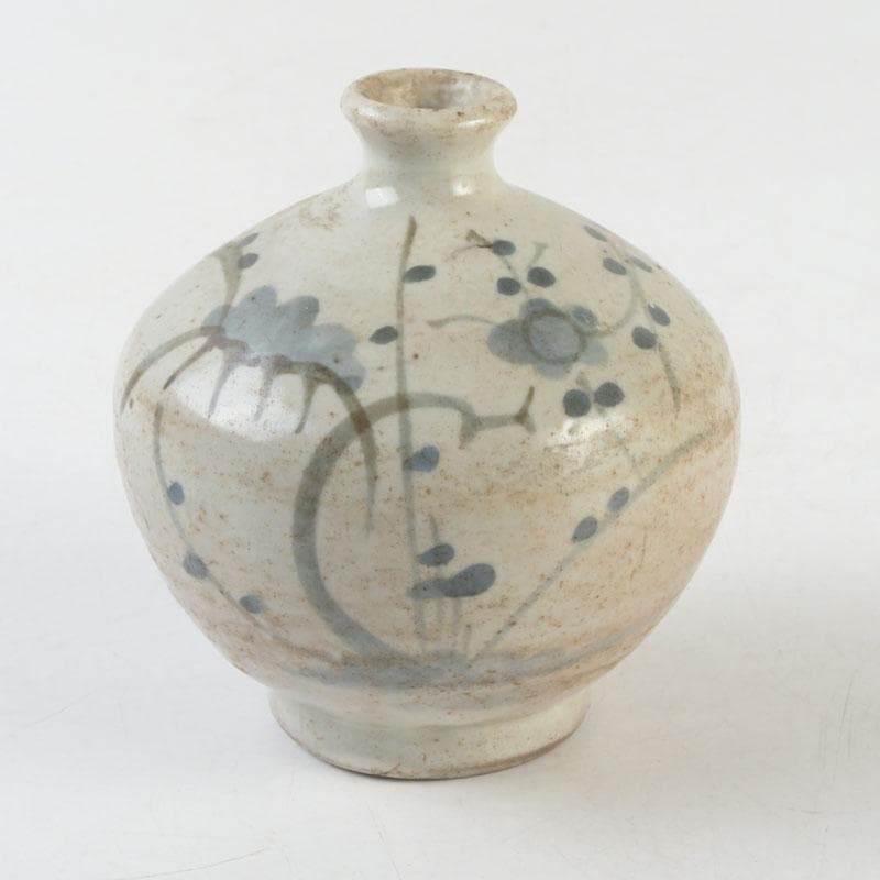 伊万里焼　古伊万里　染付　花文　油壷　小壷　V　9727