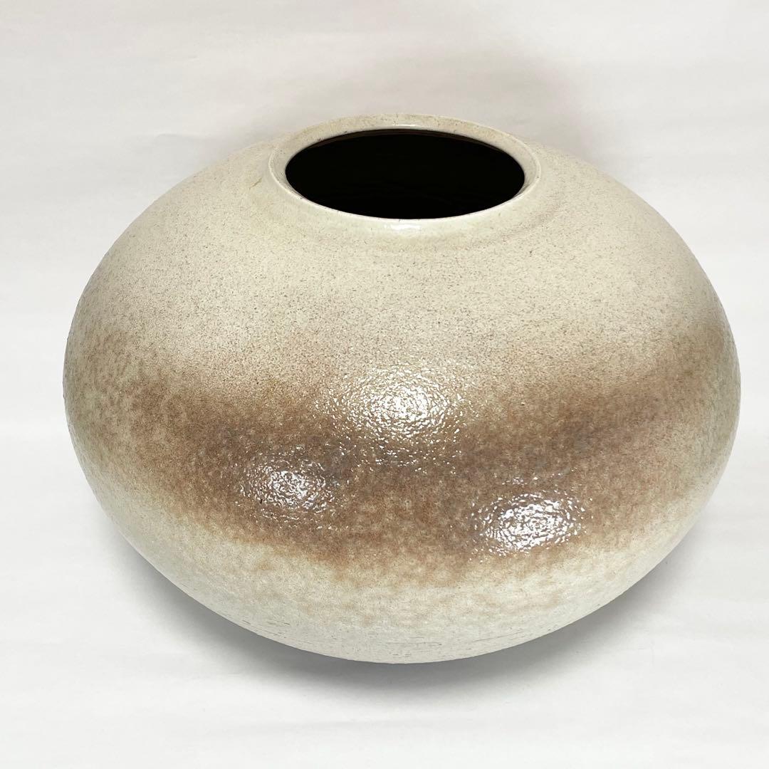 萩焼　萩華山　小野光龍　大壺　木箱入り　未使用　花瓶　壺