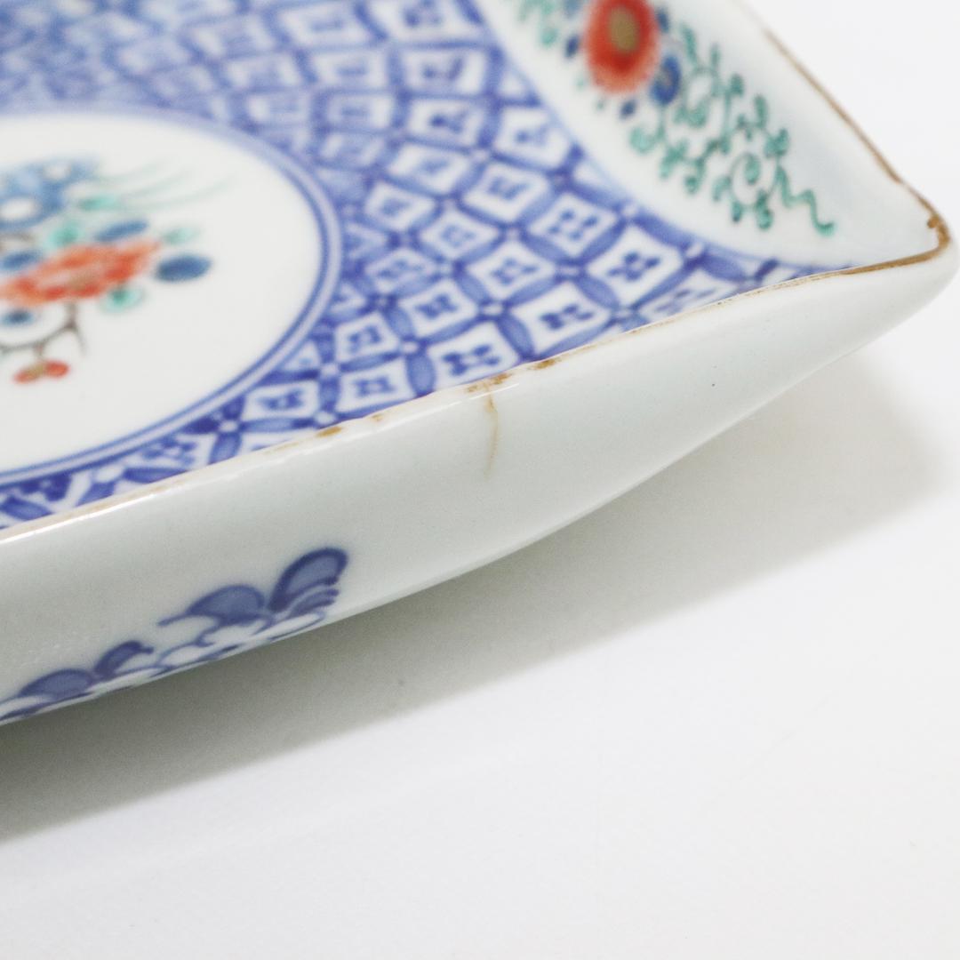 大明成化年製　角皿　5客　古伊万里　明治期