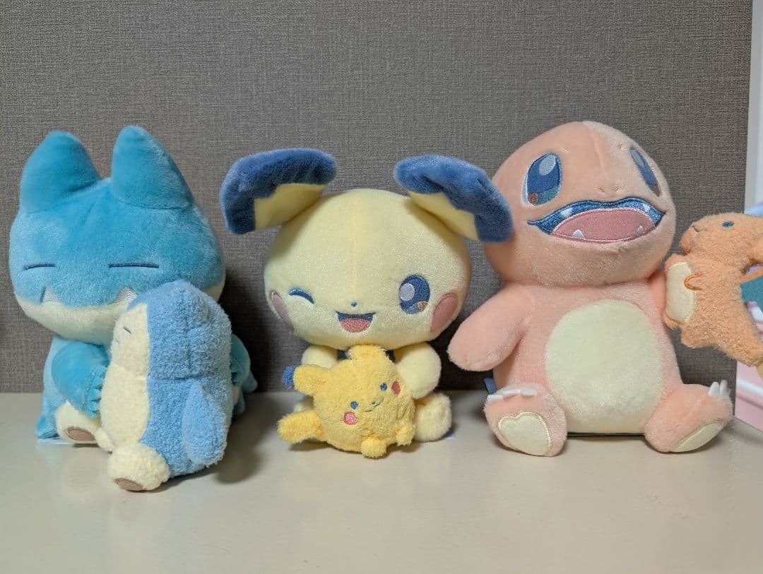 ぬいぐるみ3個 カビゴン ピカチュウ リザードン　Little Daydream
