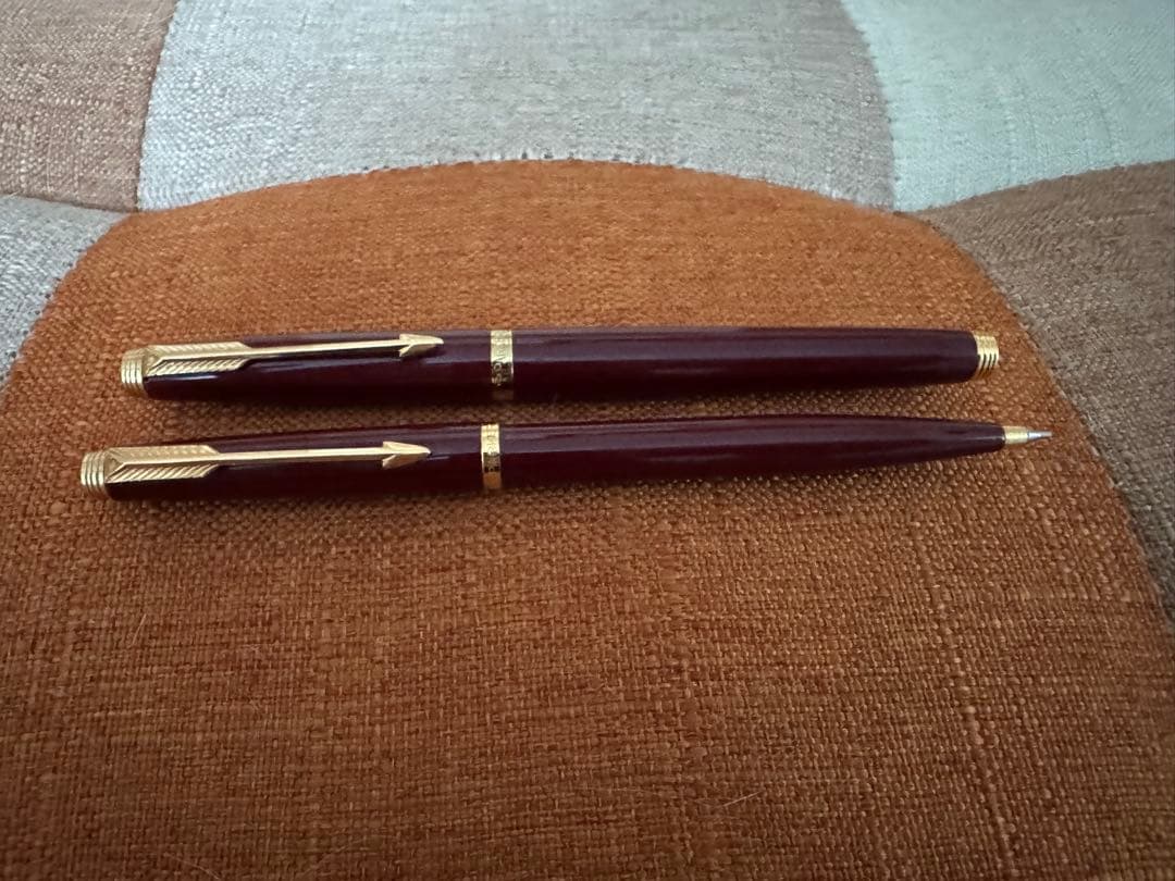 パーカー ワインレッド 万年筆&シャープペン2本セット 1980