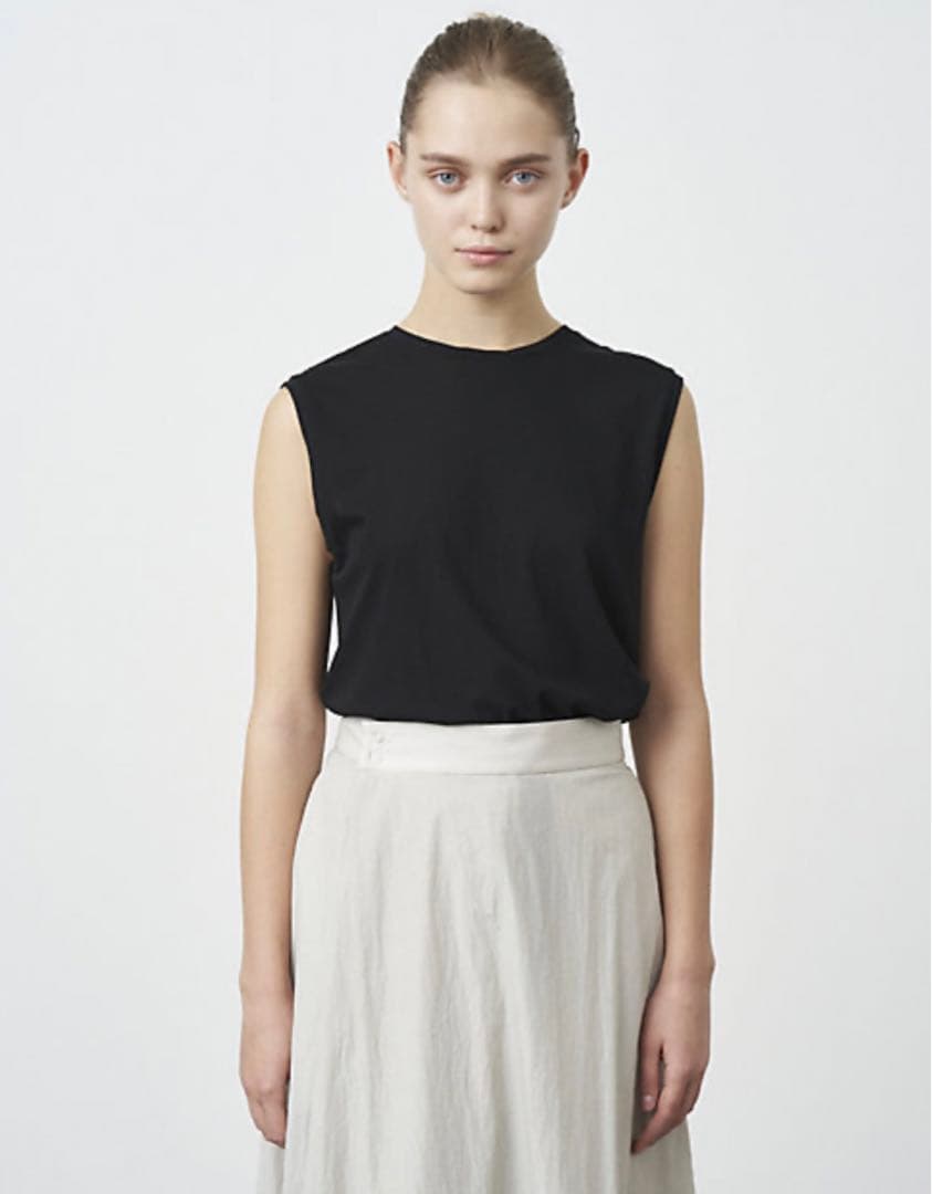 ATON エイトン☆ノースリーブ タンクトップ 60 FRESCA 黒 01