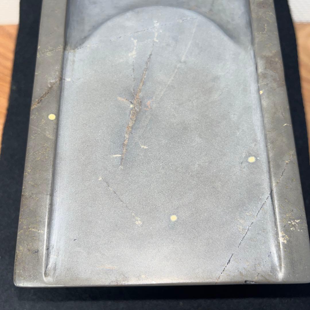 ⭕️中国端渓硯　太史研　綺麗な石紋と11眼柱 個性的　女性好み